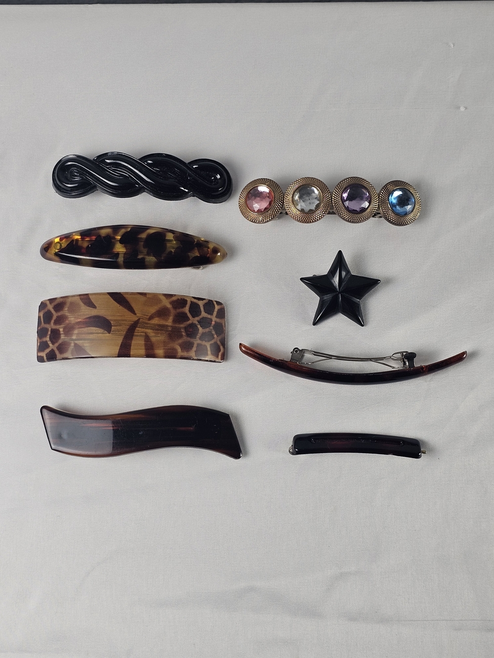 Vintage Hair Clip Barrette Made In France /US Lot Of 10